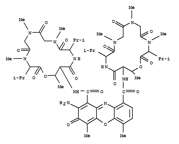 2-amino-4,6-dimethyl-3-oxo-N,N'-bis[4,7,10,16-tetramethyl-2,5,8,11,14-pentaoxo-3,12-di(propan-2-yl)-1-oxa-4,7,10,13-tetraazacyclohexadecan-15-yl]-3H-phenoxazine-1,9-dicarboxamide