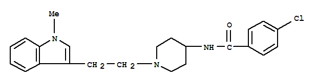 4-chloro-N-{1-[2-(1-methyl-1H-indol-3-yl)ethyl]piperidin-4-yl}benzamide