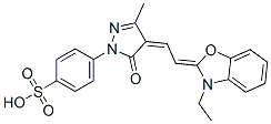 p-[4-[(3-ethyl-3H-benzoxazol-2-ylidene)ethylidene]-4,5-dihydro-3-methyl-5-oxo-1H-pyrazol-1-yl]benzenesulphonic acid