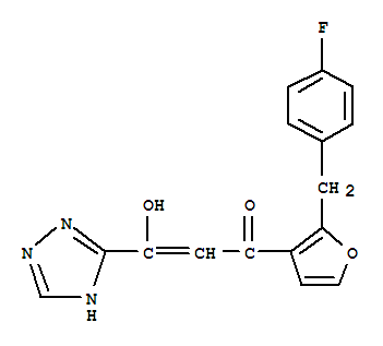 2-Propen-1-one,1-[2-[(4-fluorophenyl)methyl]-3-furanyl]-3-hydroxy-3-(1H-1,2,4-triazol-5-yl)-