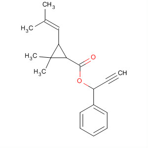 Cyclopropanecarboxylic acid, 2,2-dimethyl-3-(2-methyl-1-propenyl)-,1-phenyl-2-propynyl ester