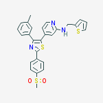 N-[4-[4-(3-METHYLPHENYL)-2-(4-METHYLSULFONYLPHENYL)-1,3-THIAZOL-5-YL]-2-PYRIDYL]-N-(2-THIENYLMETHYL)AMINE