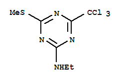 N-ethyl-4-(methylsulfanyl)-6-(trichloromethyl)-1,3,5-triazin-2-amine