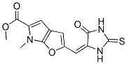 6H-Furo[2,3-b]pyrrole-5-carboxylic  acid,  6-methyl-2-[(5-oxo-2-thioxo-4-imidazolidinylidene)methyl]-,  methyl  ester