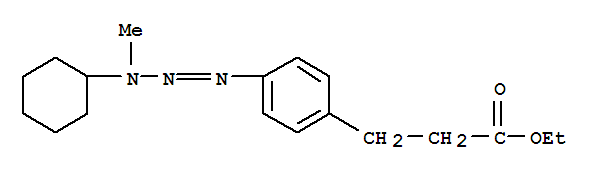 ethyl 3-{4-[(1E)-3-cyclohexyl-3-methyltriaz-1-en-1-yl]phenyl}propanoate