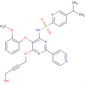 2-Pyridinesulfonamide,N-[6-[(4-hydroxy-2-butynyl)oxy]-5-(2-methoxyphenoxy)-2-(4-pyridinyl)-4-pyrimidinyl]-5-(1-methylethyl)-