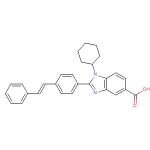 1H-Benzimidazole-5-carboxylic acid,1-cyclohexyl-2-[4-[(1E)-2-phenylethenyl]phenyl]-