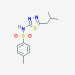4-methyl-N-[5-(2-methylpropyl)-1,3,4-thiadiazol-2-yl]benzenesulfonamide