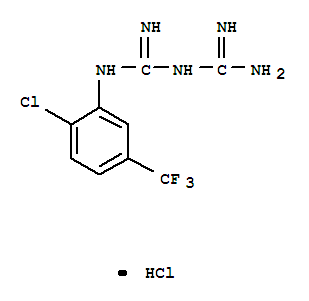 2-{[{[amino(imino)methyl]amino}(imino)methyl]amino}-1-chloro-4-(trifluoromethyl)benzene