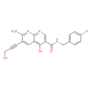 1,8-Naphthyridine-3-carboxamide,N-[(4-chlorophenyl)methyl]-4-hydroxy-6-(3-hydroxy-1-propynyl)-7-methyl-