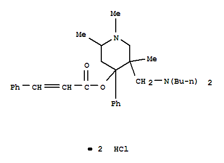 5-[(dibutylamino)methyl]-1,2,5-trimethyl-4-phenylpiperidin-4-yl (2E)-3-phenylprop-2-enoate dihydrochloride
