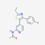 N-[4-[2-ETHYL-4-(4-FLUOROPHENYL)-1,3-THIAZOL-5-YL]-2-PYRIDYL]ACETAMIDE