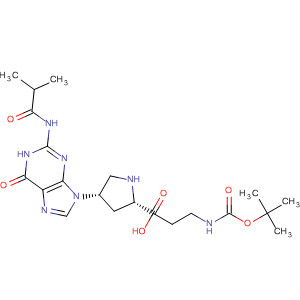 L-Proline,4-[1,6-dihydro-2-[(2-methyl-1-oxopropyl)amino]-6-oxo-9H-purin-9-yl]-1-[2-[[(1,1-dimethylethoxy)carbonyl]amino]ethyl]-, (4S)-