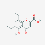 4H-1-Benzopyran-2-carboxylic acid, 6,8-diethyl-5-hydroxy-4-oxo-