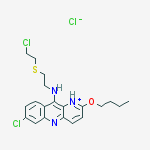 2-butoxy-7-chloro-10-({2-[(2-chloroethyl)sulfanyl]ethyl}amino)benzo[b][1,5]naphthyridin-1-ium chloride