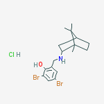 2,4-dibromo-6-[[(4,7,7-trimethyl-3-bicyclo[2.2.1]heptanyl)amino]methyl]phenol;hydrochloride