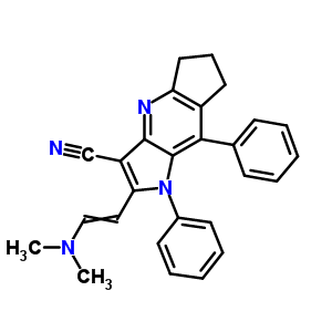 2-[2-(dimethylamino)ethenyl]-1,8-diphenyl-1,5,6,7-tetrahydrocyclopenta[b]pyrrolo[2,3-e]pyridine-3-carbonitrile
