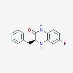 2(1H)-QUINOXALINONE, 6-FLUORO-3,4-DIHYDRO-3-(PHENYLMETHYL)-, (3S)-