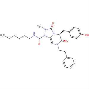 1,2,4-Triazolo[4,3-a]pyrazine-1(5H)-carboxamide,N-hexylhexahydro-5-[(4-hydroxyphenyl)methyl]-2-methyl-3,6-dioxo-7-(2-phenylethyl)-, (5S)-