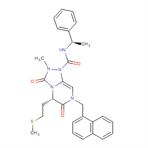 1,2,4-Triazolo[4,3-a]pyrazine-1(5H)-carboxamide,hexahydro-2-methyl-5-[2-(methylthio)ethyl]-7-(1-naphthalenylmethyl)-3,6-dioxo-N-[(1R)-1-phenylethyl]-, (5S)-