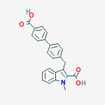 3-[(4'-carboxybiphenyl-4-yl)methyl]-1-methyl-1H-indole-2-carboxylic acid