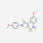8-methoxy-2-(4-methoxyphenyl)-4,4-dimethyl-4,5-dihydro[1,2]thiazolo[5,4-c]quinoline-1(2H)-thione