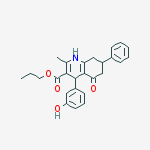 propyl 4-(3-hydroxyphenyl)-2-methyl-5-oxo-7-phenyl-1,4,5,6,7,8-hexahydroquinoline-3-carboxylate