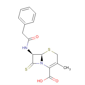 5-Thia-1-azabicyclo[4.2.0]oct-2-ene-2-carboxylic acid,3-methyl-7-[(phenylacetyl)amino]-8-thioxo-, (6R,7S)-