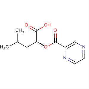 Pyrazinecarboxylic acid, 1-carboxy-3-methylbutyl ester, (R)-
