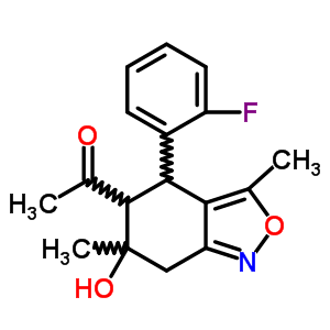 1-[4-(2-fluorophenyl)-6-hydroxy-3,6-dimethyl-5,7-dihydro-4h-2,1-benzoxazol-5-yl]ethanone