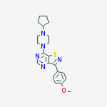 ISOTHIAZOLO[4,5-D]PYRIMIDINE,7-(4-CYCLOPENTYL-(PIPERAZIN-1-YL))-3-(4-METHOXYPHENYL)-