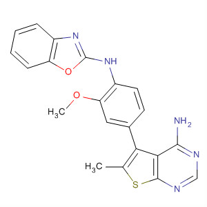 Thieno[2,3-d]pyrimidin-4-amine,5-[4-(2-benzoxazolylamino)-3-methoxyphenyl]-6-methyl-