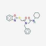 ACETAMIDE,2-(2-BENZOXAZOLYLTHIO)-N-[2-(CYCLOHEXYLAMINO)-2-OXOETHYL]-N-BENZYL-