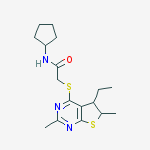 ACETAMIDE,N-CYCLOPENTYL-2-[(5-ETHYL-2,6-DIMETHYLTHIENO[2,3-D]PYRIMIDIN-4-YL)THIO]-