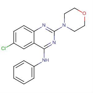 4-Quinazolinamine, 6-chloro-2-(4-morpholinyl)-N-phenyl-