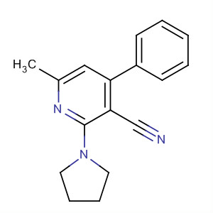 3-Pyridinecarbonitrile, 6-methyl-4-phenyl-2-(1-pyrrolidinyl)-