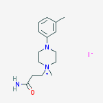 1-(3-amino-3-oxopropyl)-1-methyl-4-(3-methylphenyl)piperazin-1-ium iodide