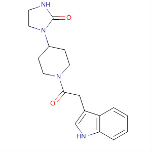 Piperidine, 1-(1H-indol-3-ylacetyl)-4-(2-oxo-1-imidazolidinyl)-