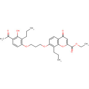4H-1-Benzopyran-2-carboxylic acid,7-[3-(4-acetyl-3-hydroxy-2-propylphenoxy)propoxy]-4-oxo-8-propyl-,ethyl ester
