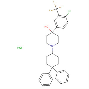 4-Piperidinol,4-[4-chloro-3-(trifluoromethyl)phenyl]-1-(4,4-diphenylcyclohexyl)-,hydrochloride
