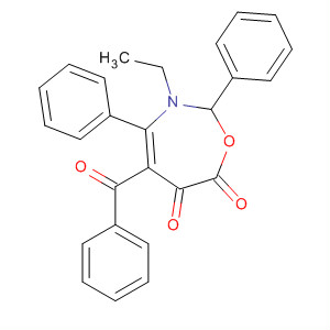 1,3-Oxazepine-6,7-dione, 5-benzoyl-3-ethyl-2,3-dihydro-2,4-diphenyl-