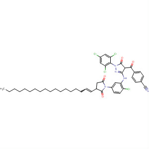 Benzonitrile,4-[[3-[[2-chloro-5-[3-(octadecenyl)-2,5-dioxo-1-pyrrolidinyl]phenyl]amino]-4,5-dihydro-5-oxo-1-(2,4,6-trichlorophenyl)-1H-pyrazol-4-yl]carbonyl]-