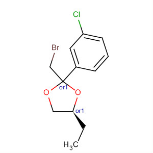 1,3-Dioxolane, 2-(bromomethyl)-2-(3-chlorophenyl)-4-ethyl-, cis-