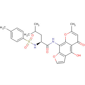 Pentanamide,N-(4-hydroxy-7-methyl-5-oxo-5H-furo[3,2-g][1]benzopyran-9-yl)-4-methyl-2-[[(4-methylphenyl)sulfonyl]amino]-, (S)-