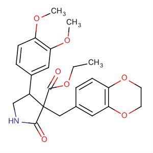 3-Pyrrolidinecarboxylic acid,3-[(2,3-dihydro-1,4-benzodioxin-6-yl)methyl]-4-(3,4-dimethoxyphenyl)-2-oxo-, ethyl ester