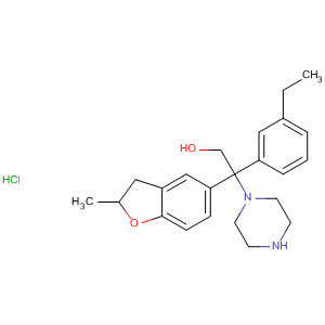 1-Piperazineethanol,a-(2,3-dihydro-2-methyl-5-benzofuranyl)-4-(2-ethylphenyl)-,monohydrochloride
