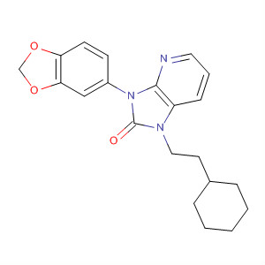 2H-Imidazo[4,5-b]pyridin-2-one,3-(1,3-benzodioxol-5-yl)-1-(2-cyclohexylethyl)-1,3-dihydro-