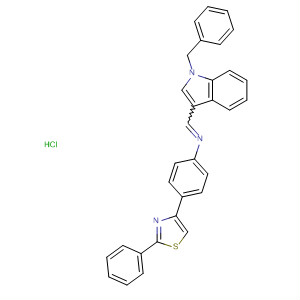 Benzenamine,N-[[1-(phenylmethyl)-1H-indol-3-yl]methylene]-4-(2-phenyl-4-thiazolyl)-,monohydrochloride