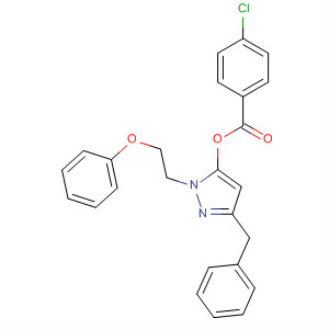 Benzoic acid, 4-chloro-,1-(2-phenoxyethyl)-3-(phenylmethyl)-1H-pyrazol-5-yl ester