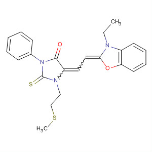 4-Imidazolidinone,5-[(3-ethyl-2(3H)-benzoxazolylidene)ethylidene]-1-[2-(methylthio)ethyl]-3-phenyl-2-thioxo-